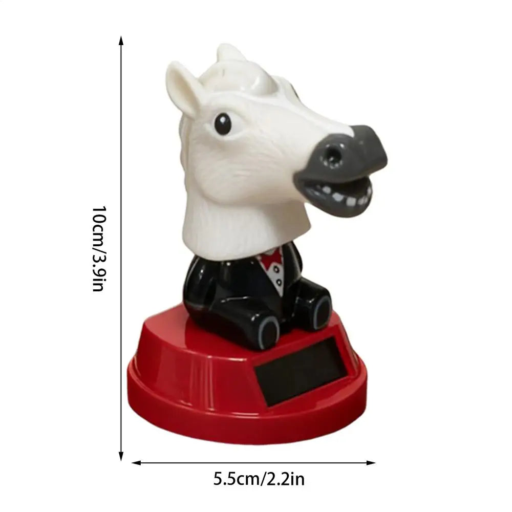 Car Ornament Solar Bobblehead Doll Car Dashboard Ornament Decoration