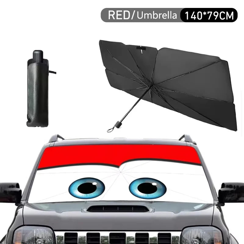 Cartoon Eyes parasol Car Sunshade Car Sun Shade UV Protector