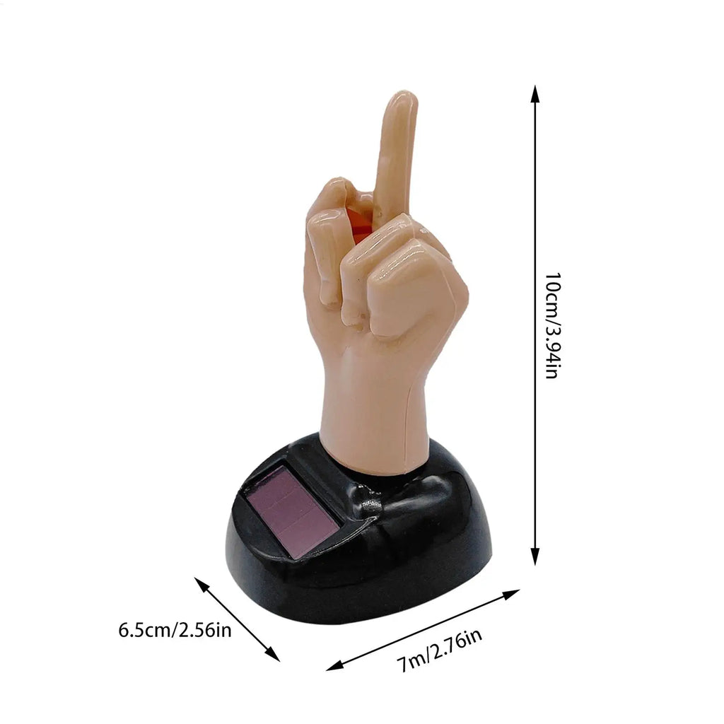 Creative Finger Solar Powered Shaking Car Dashboard Ornament Decoration