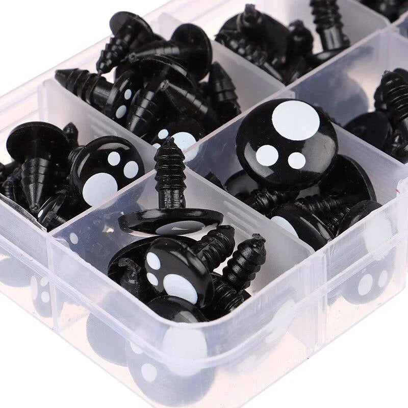 100Pcs/Box 8-16mm Doll Eyes Cartoon Doll Making Safety Eyes Craft Supply