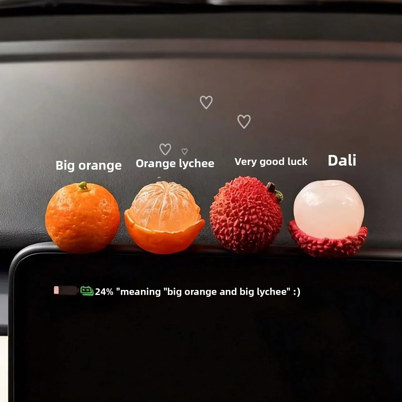 Cute Fruit-Shaped Car Dashboard Ornament, Car Dashboard Ornament Decoration