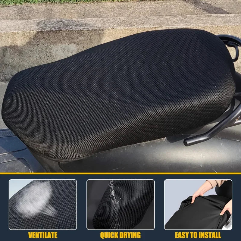 Motorcycle Seat Cover 3D Mesh Premium Quality Replacement Accessory