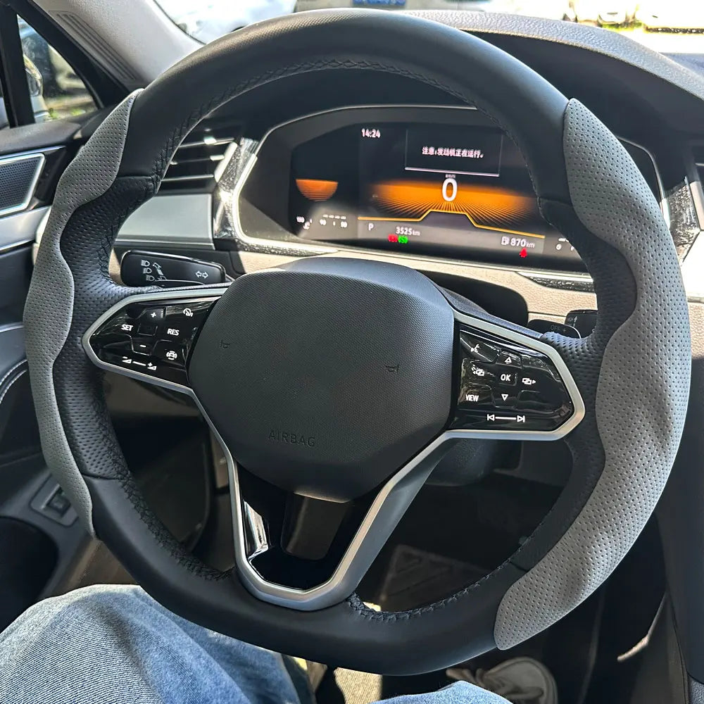 Universal D-shaped Round Car Steering Steering Wheel Cover Anti-Slip Comfort