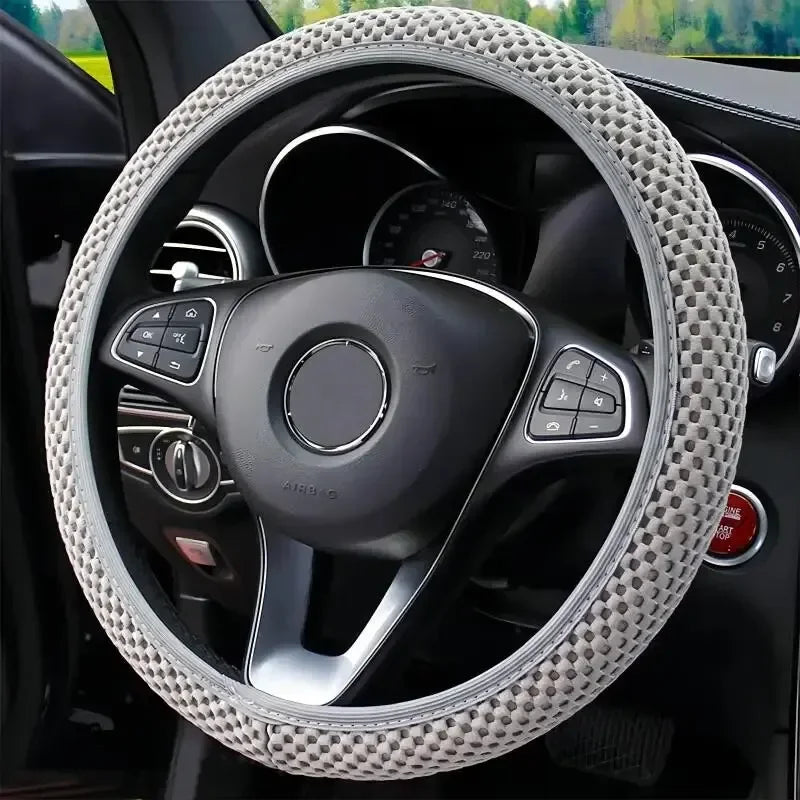 Elastic Steering Wheel Cover, Warm Steering Wheel Cover Anti-Slip Comfort