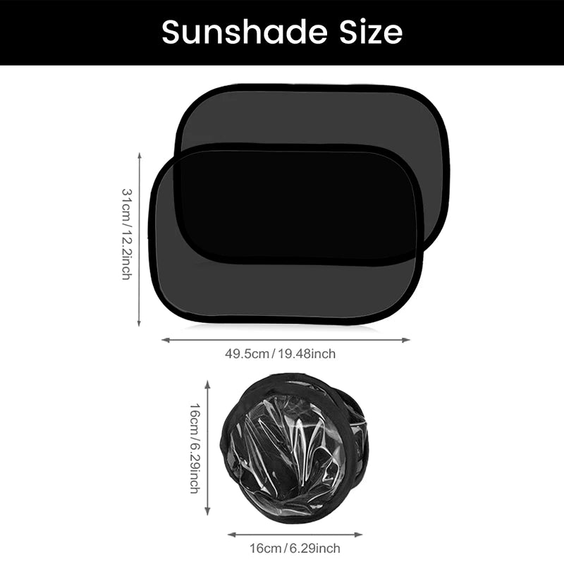 Black And Colorful Cartoon Animal Car Sun Shade UV Protector