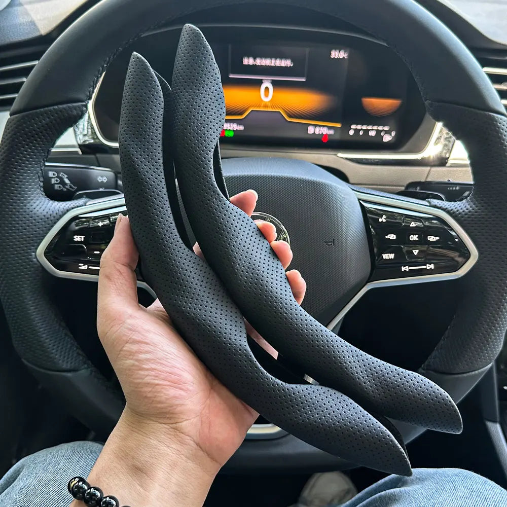 Universal D-shaped Round Car Steering Steering Wheel Cover Anti-Slip Comfort