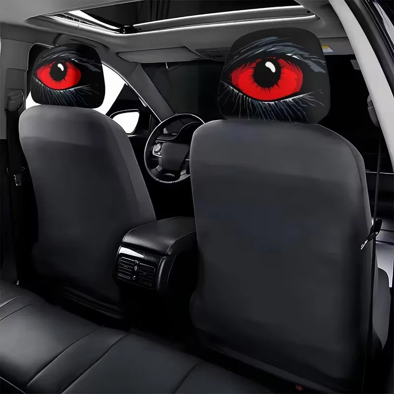 1 PC-Red-eyed Car Headrest Cover Premium Quality Replacement Accessory