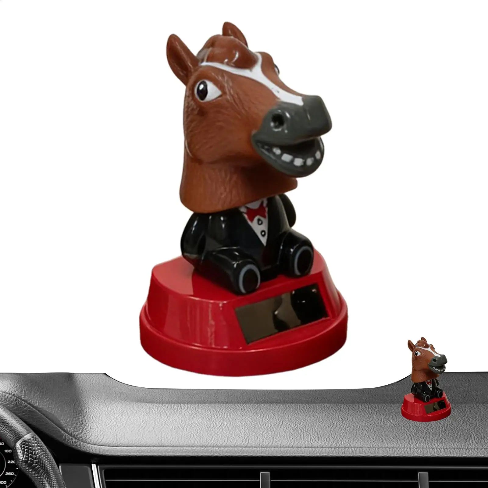 Car Ornament Solar Bobblehead Doll Car Dashboard Ornament Decoration