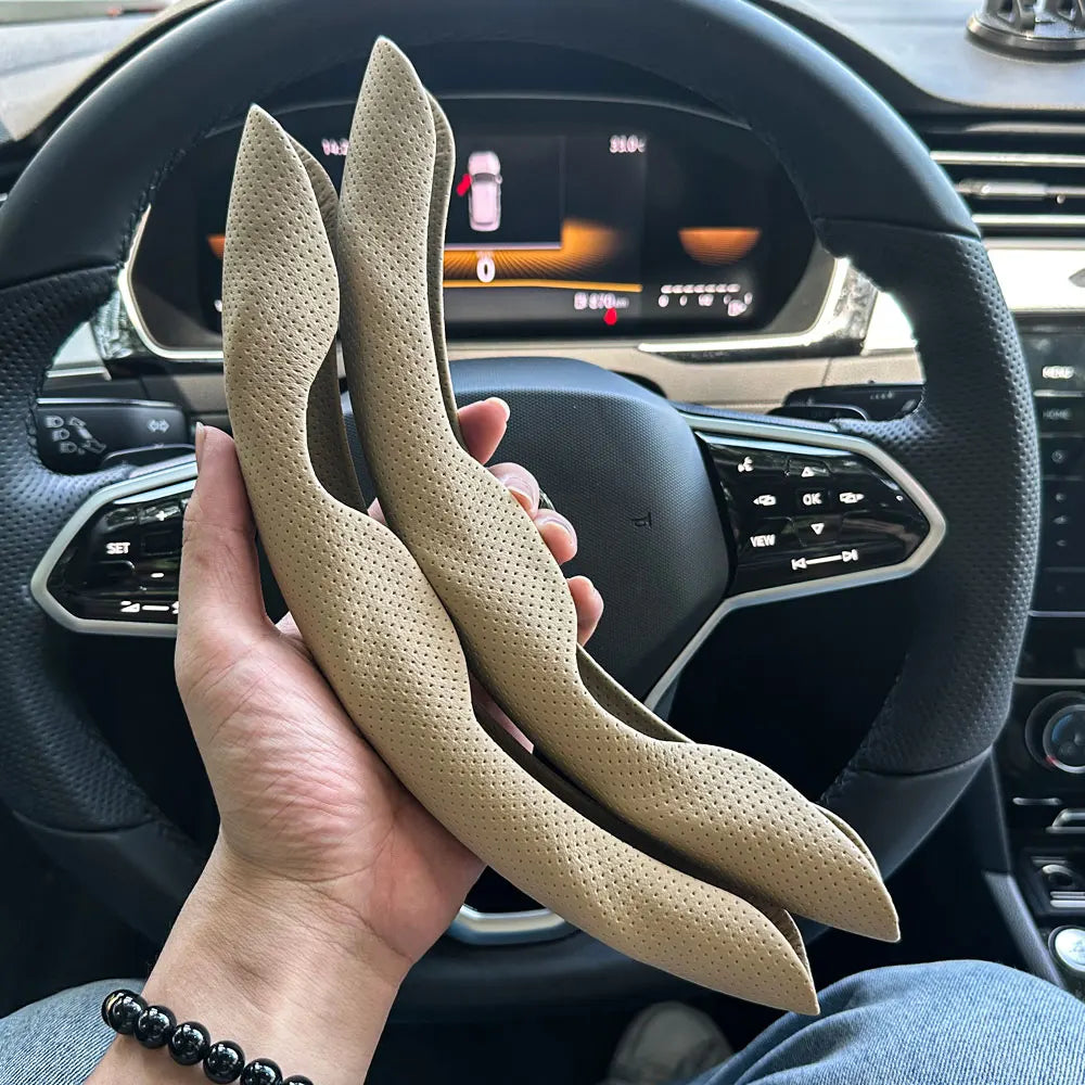Universal D-shaped Round Car Steering Steering Wheel Cover Anti-Slip Comfort