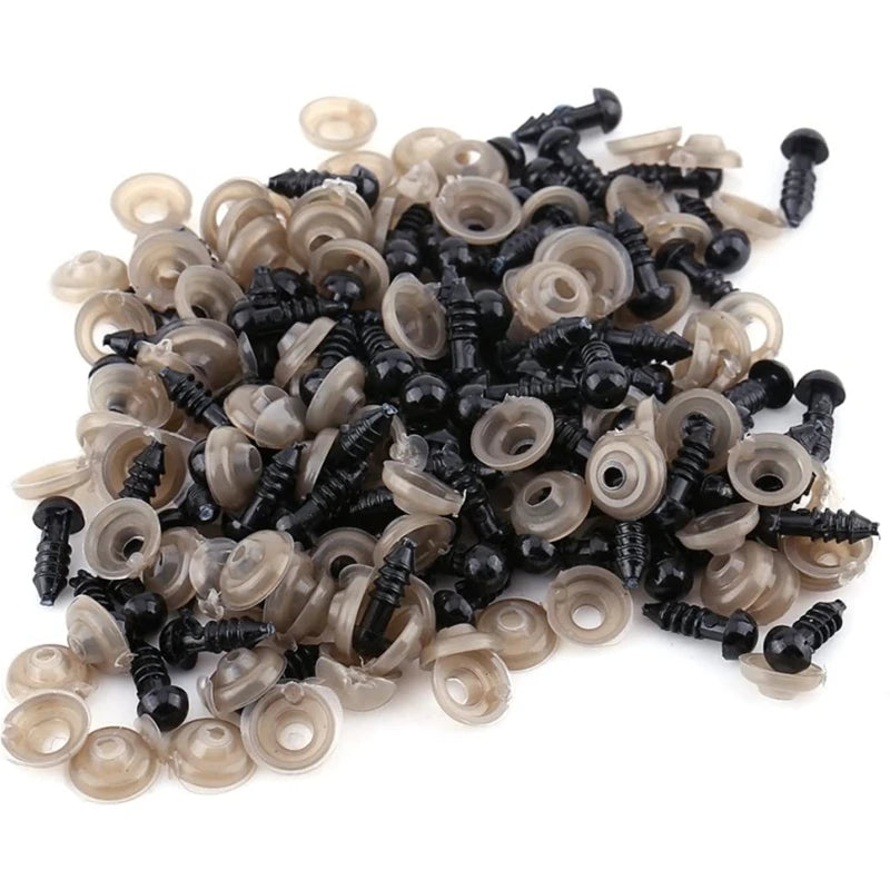 100/50PCS 5-20mm Black Plastic Safety Premium Quality Replacement Accessory