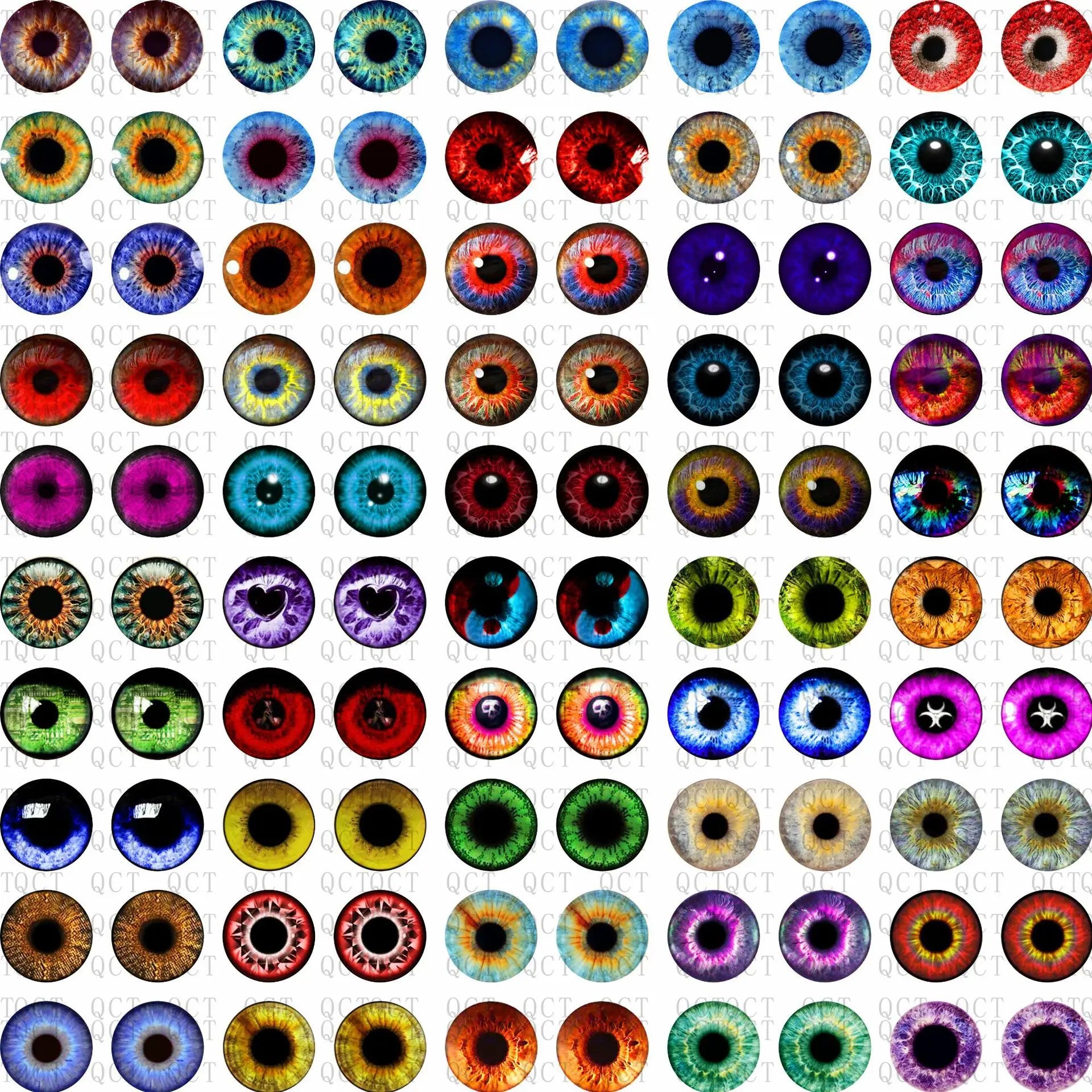 50Pcs 6/8/10/12mm Doll Glass Eye Doll Making Safety Eyes Craft Supply