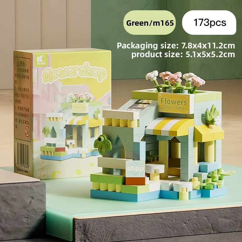 Christmas Gifts Micro Building Block Series Santa Claus Reindeer Puzzle Assembling Bricks Table Decoration Toys Kids