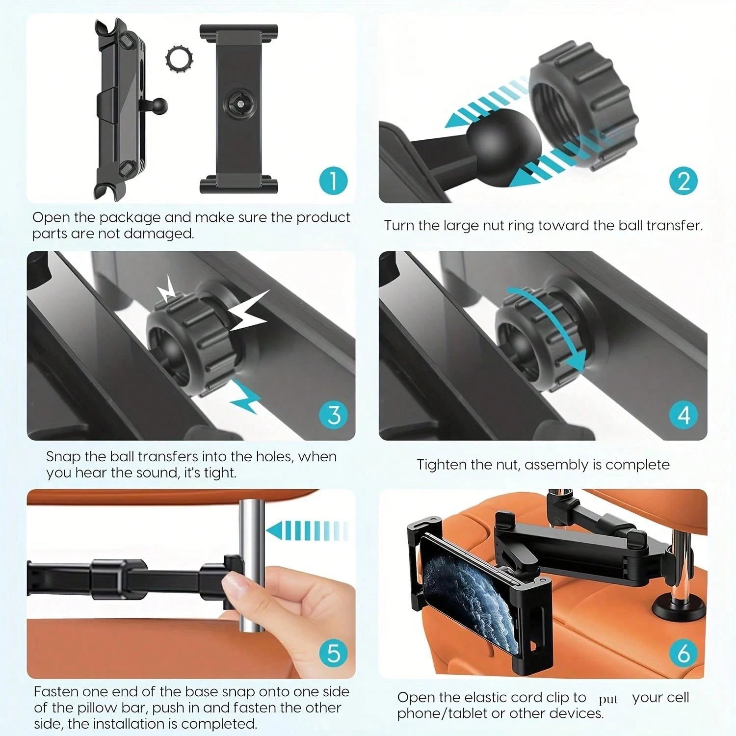 Car Tablet Holder Headrest Mount Premium Quality Replacement Accessory