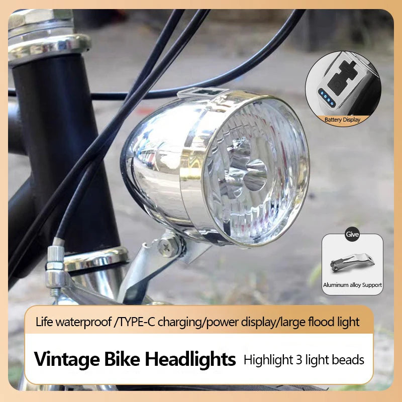 Vintage Bicycle Front Light 3 Premium Quality Replacement Accessory