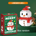 Christmas Gifts Micro Building Block Series Santa Claus Reindeer Puzzle Assembling Bricks Table Decoration Toys Kids