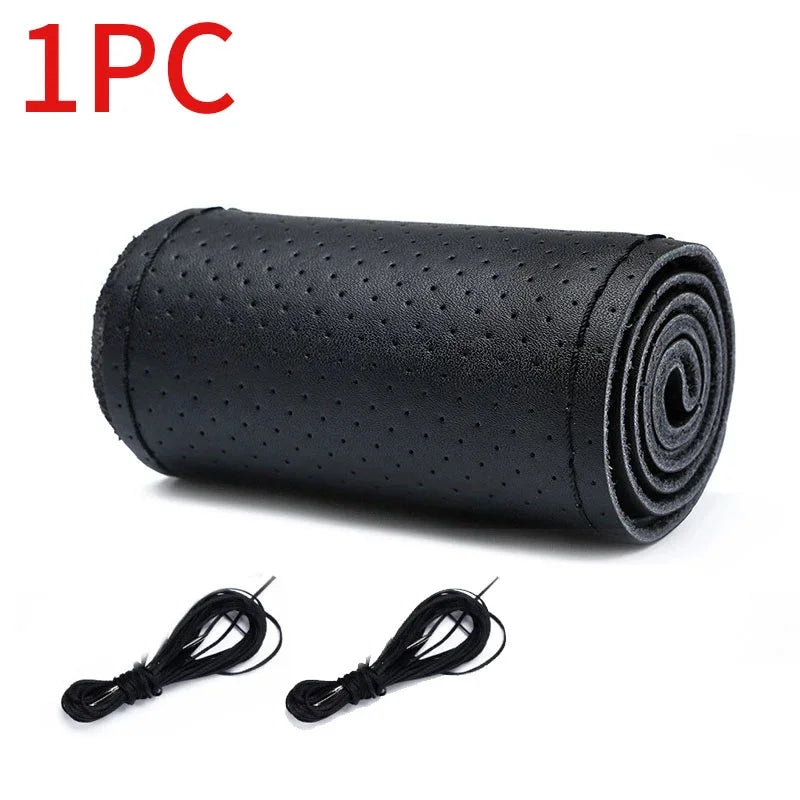 Genuine Leather Steering Wheel Cover Steering Wheel Cover Anti-Slip Comfort