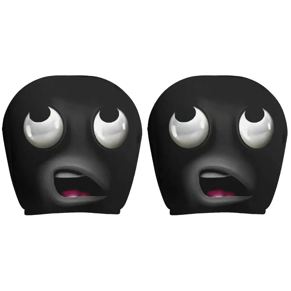 2X Funny Car Headrest Covers, Cartoon Eyes Car Seat Head Rest Protector Auto Front Seat Rest Decoration