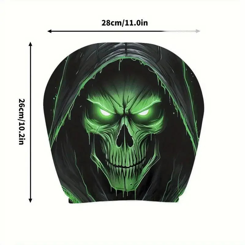 New 2pcs car interior decoration headrest covers, novel style, black funny pattern headrest covers