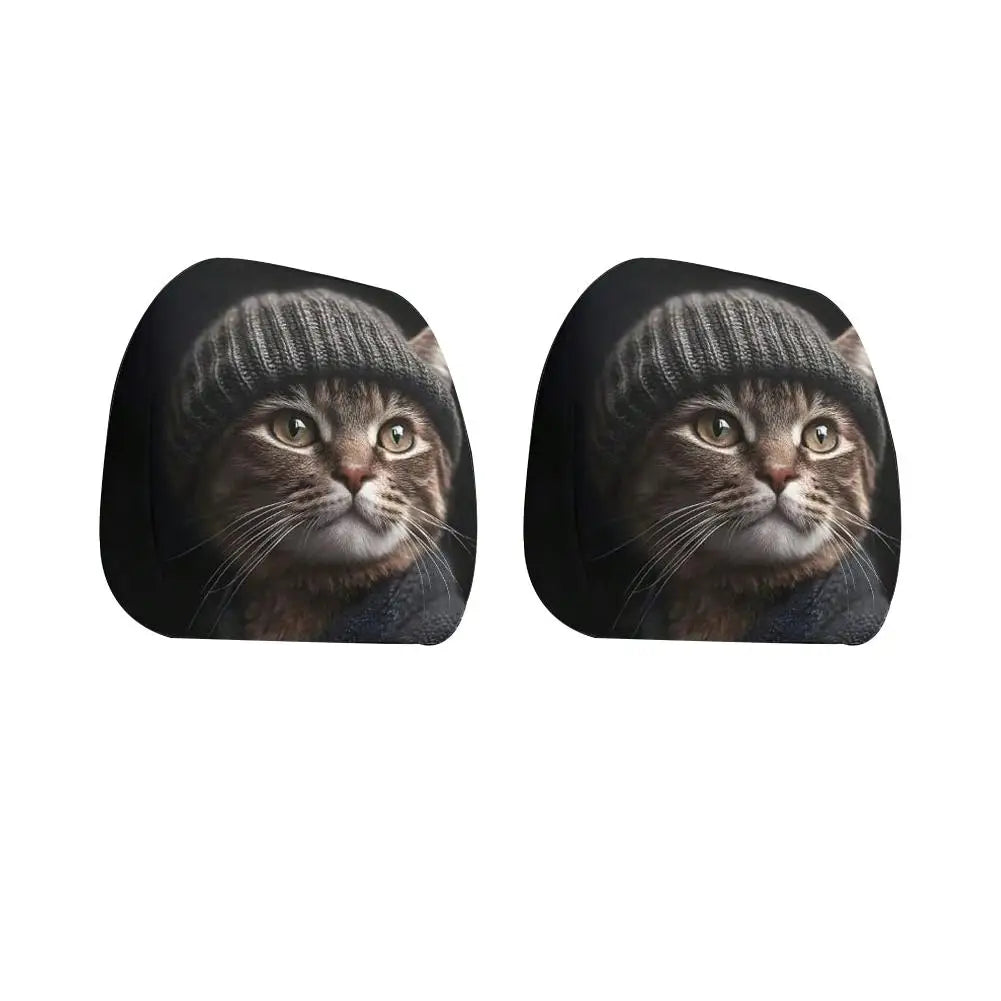 Bear Car Headrest Covers Universal Premium Quality Replacement Accessory