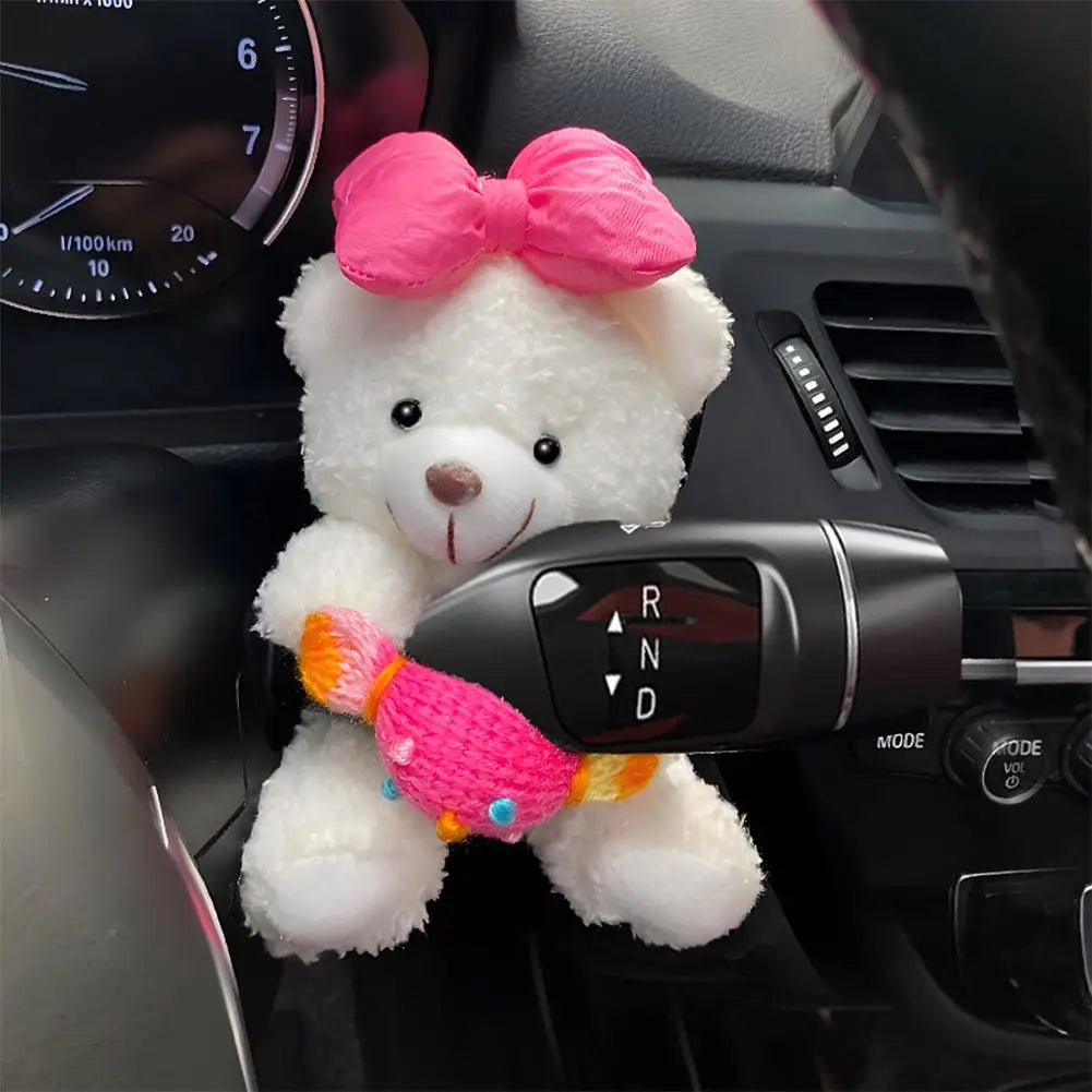 Cute Bear Car Gear Shift Car Dashboard Ornament Decoration