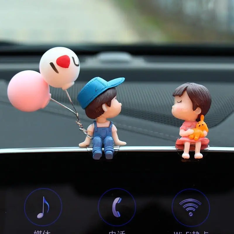 Cute Cartoon Couples Car Decoration Car Dashboard Ornament Decoration