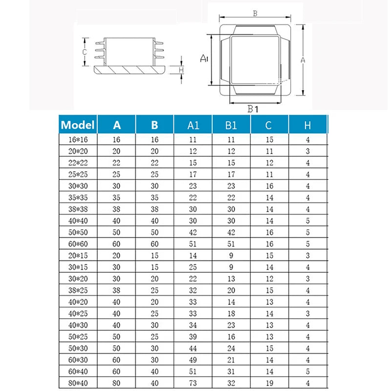 Black Square Oblong Plastic Pipe Premium Quality Replacement Accessory