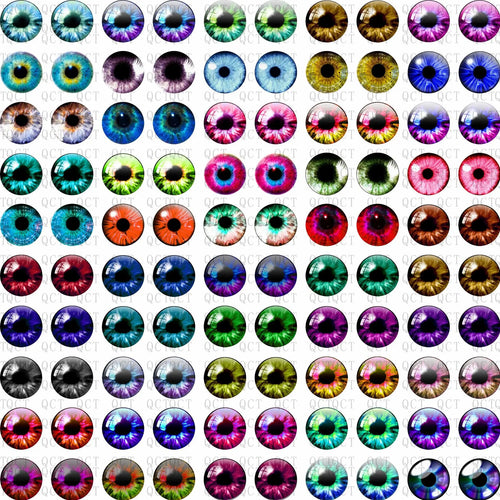50Pcs 6/8/10/12mm Doll Glass Eye Doll Making Safety Eyes Craft Supply