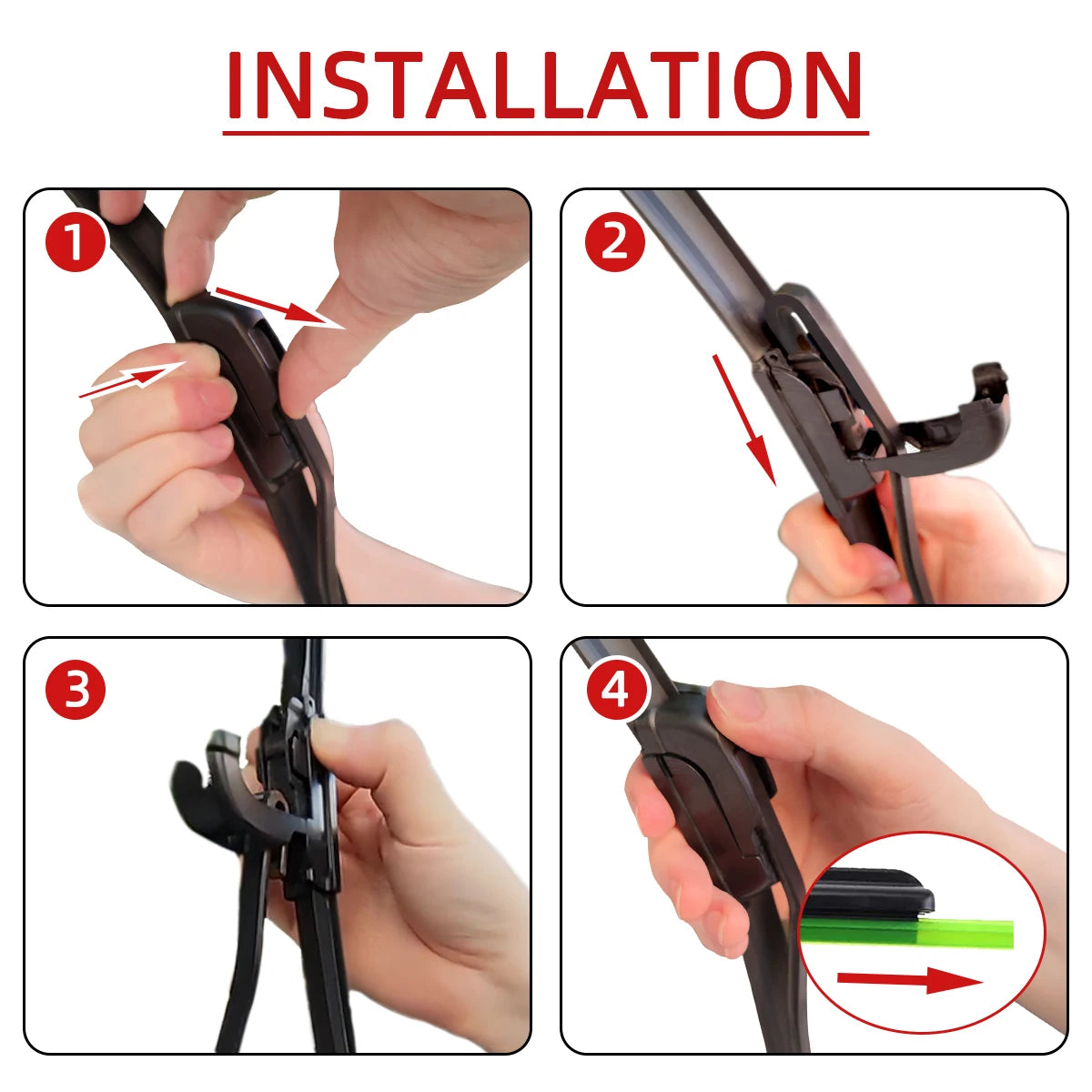 Car Windshield Wiper Blades Hook Premium Quality Replacement Accessory