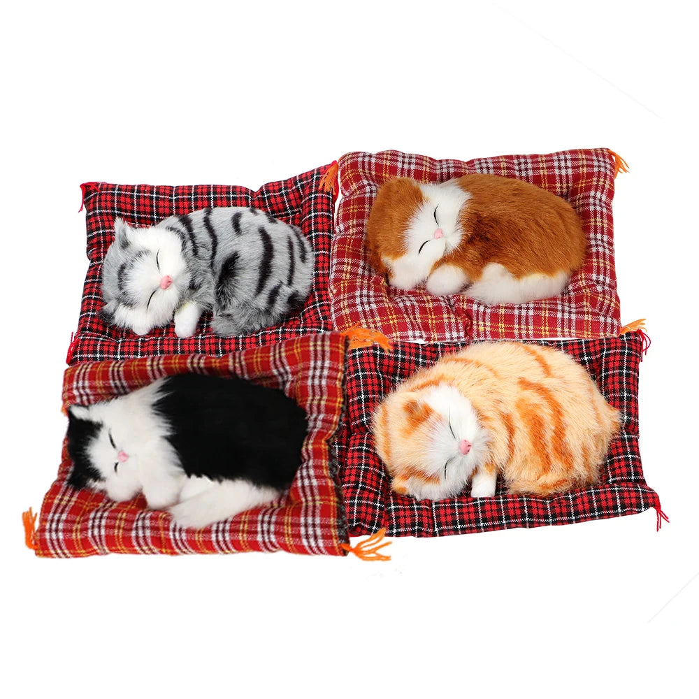 Lovely Plush Kittens Doll Toy Car Dashboard Ornament Decoration