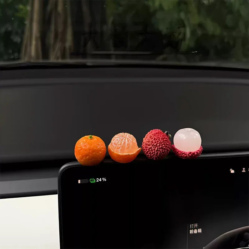 Cute Fruit-Shaped Car Dashboard Ornament, Car Dashboard Ornament Decoration