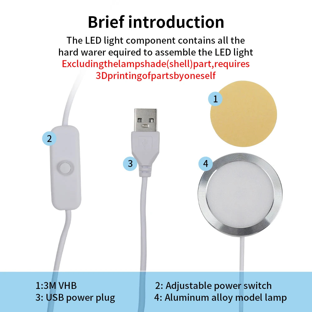 For Bambu Lab Adjustable Light Premium Quality Replacement Accessory