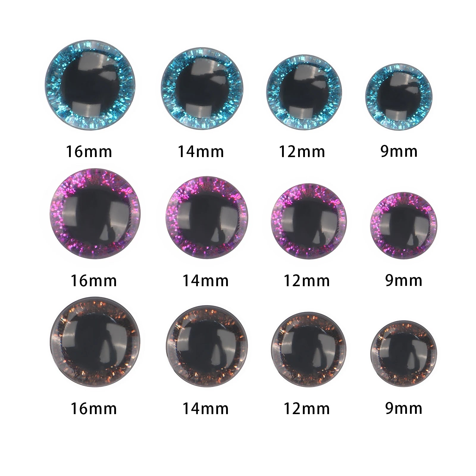 20Sets Plastic Multicolor Eye Sequins Doll Making Safety Eyes Craft Supply