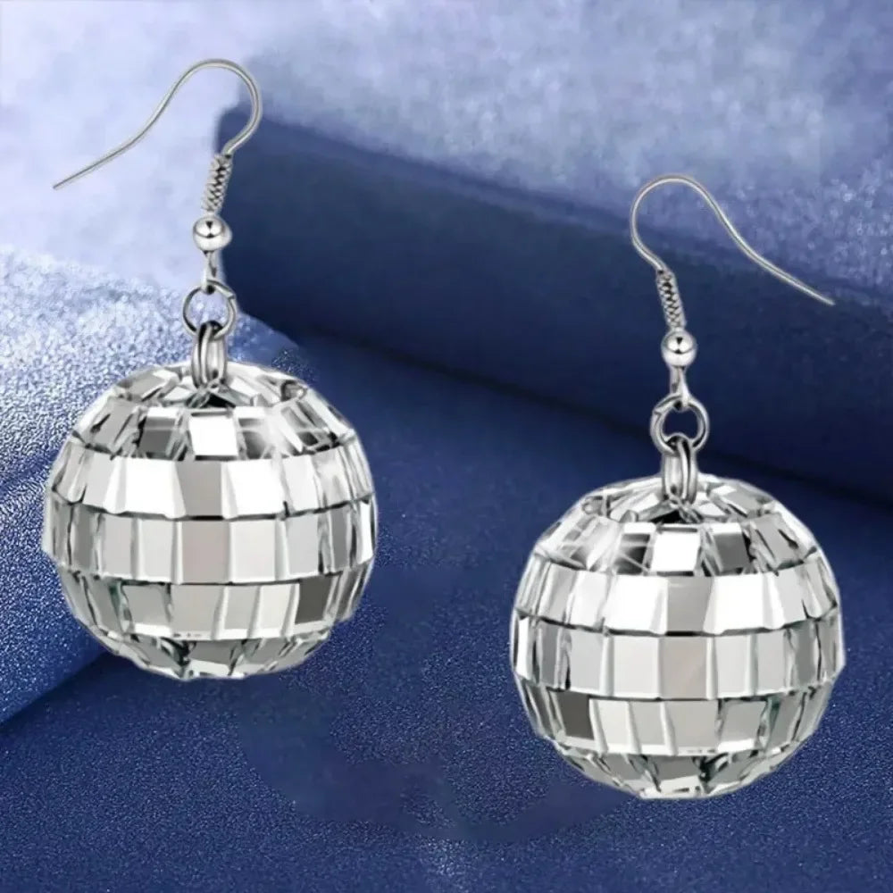 Stylish Retro Disco Ball Pendant Earrings - Exquisite, Creative, Festival Party Gift Jewelry