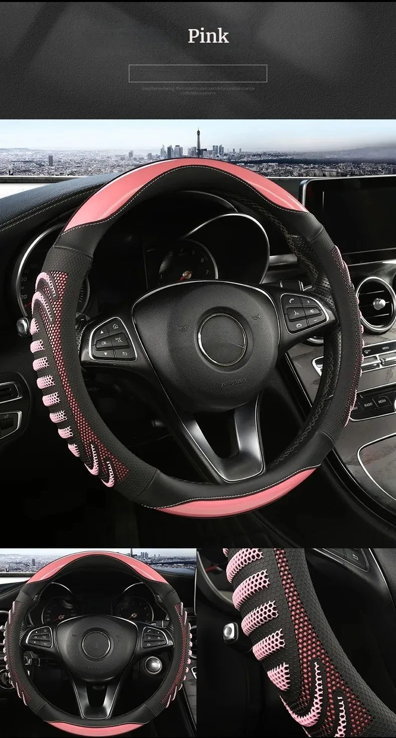 Three-dimensional Honeycomb Steering Wheel Cover Steering Wheel Cover Anti-Slip Comfort