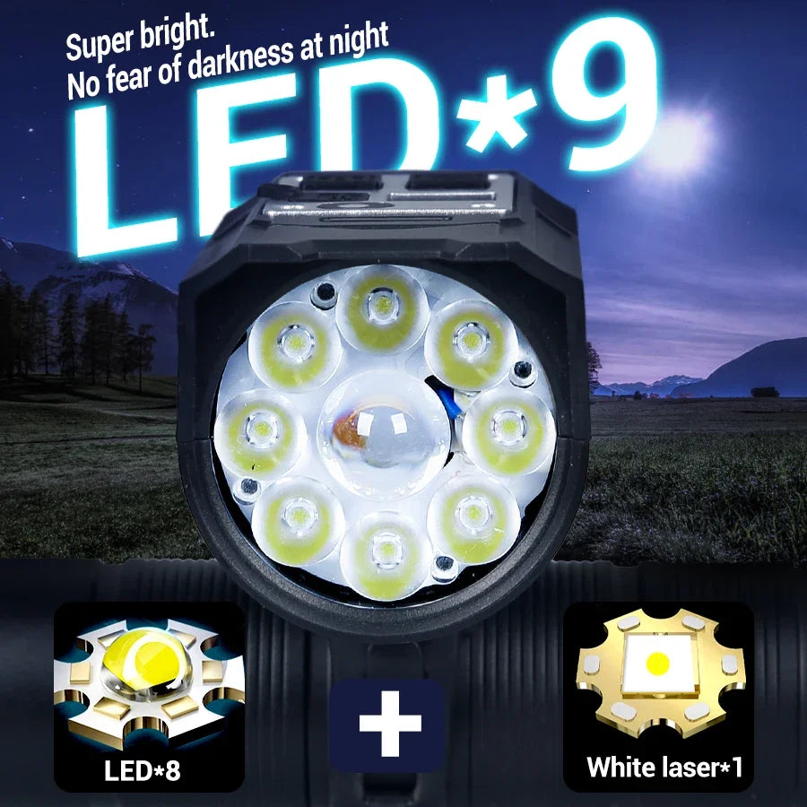 9 LED Bicycle Headlight USB Premium Quality Replacement Accessory