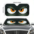 Cartoon Angry Eyes Car Windshield Car Sun Shade UV Protector