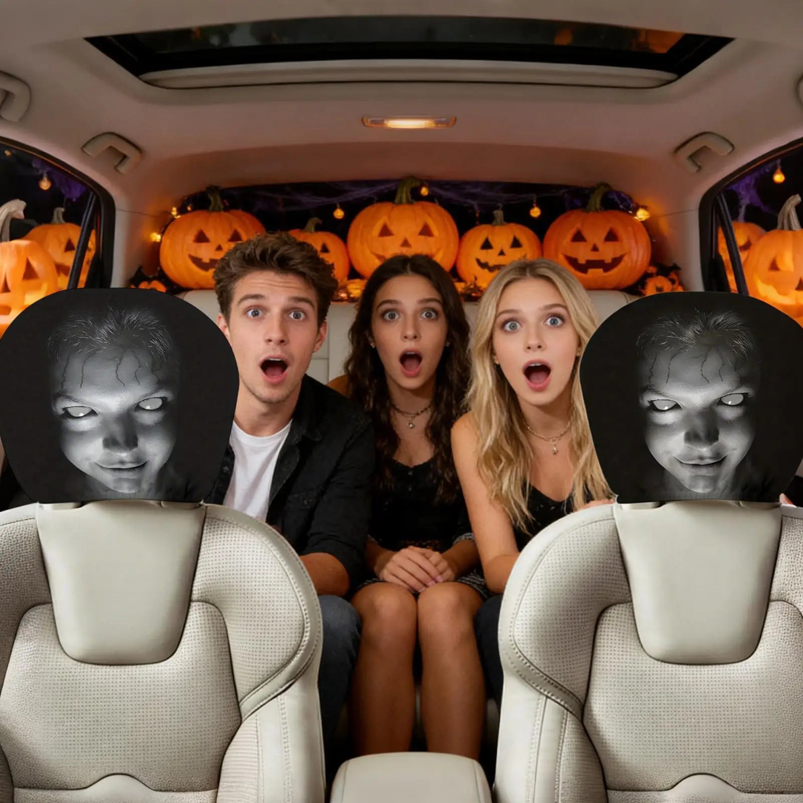 Car Headrest Cover Funny Auto Premium Quality Replacement Accessory
