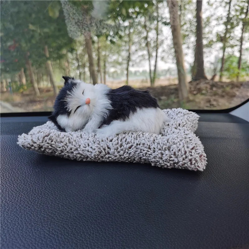 Car Ornaments Cute Simulation Sleeping Car Dashboard Ornament Decoration