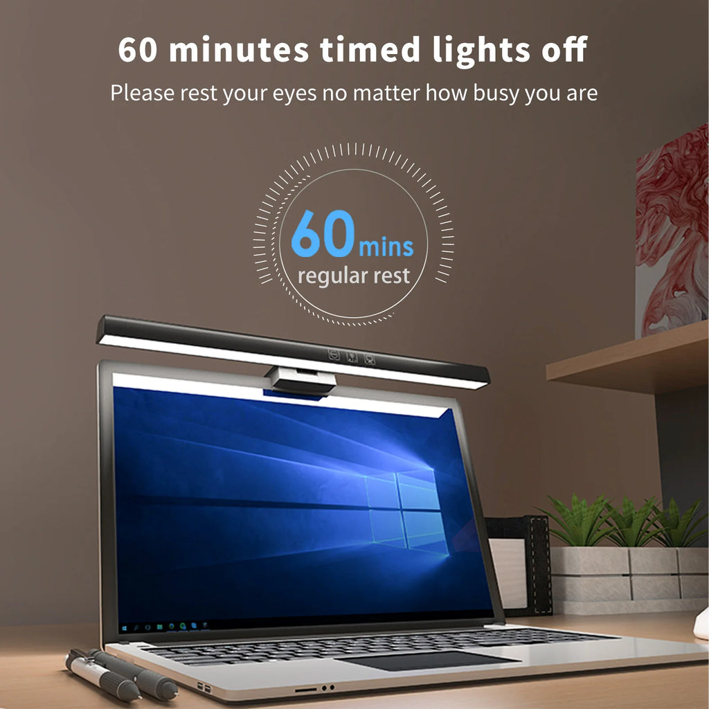 USB Stepless Dimming Screen Hanging LED Computer Monitor Light Bar Desk Lamp