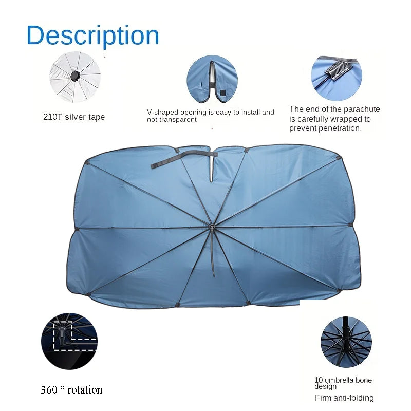 Car Sunshade Windshield Umbrella with Car Sun Shade UV Protector