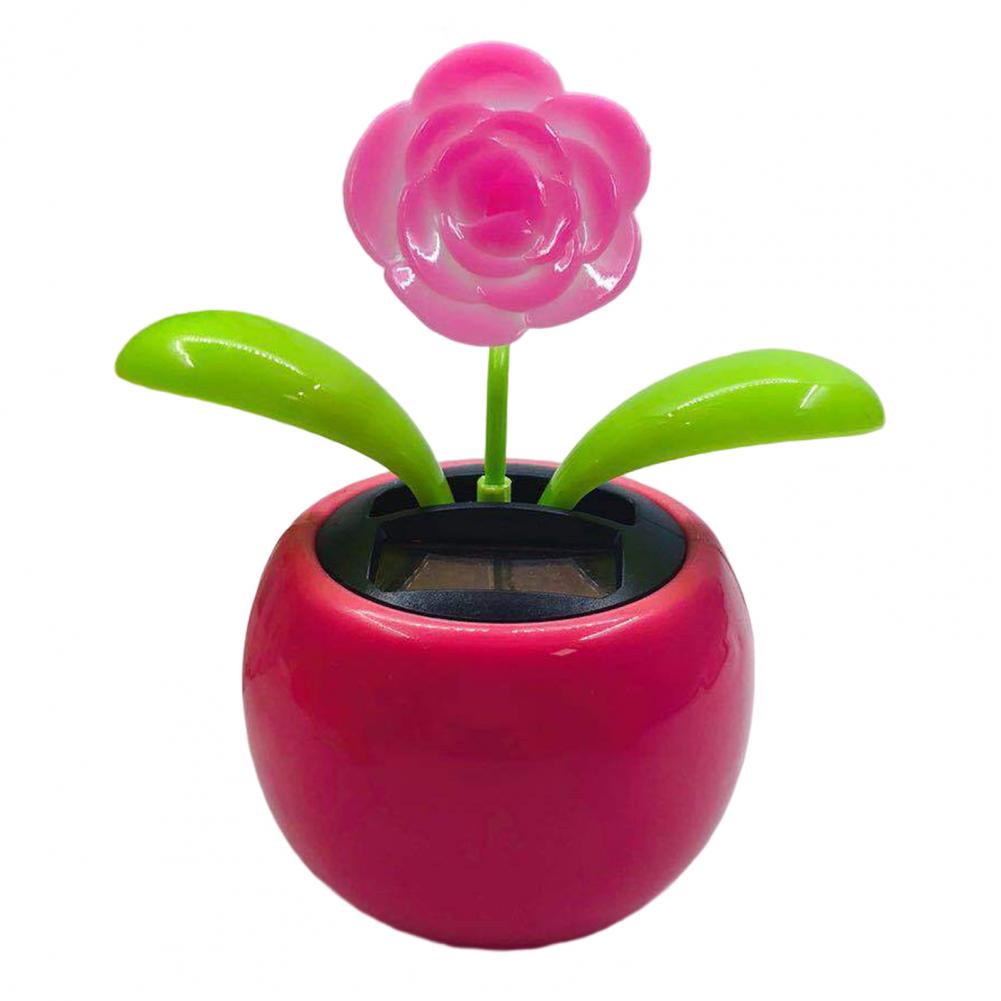 Fashion Car Ornament Solar Powered Car Dashboard Ornament Decoration