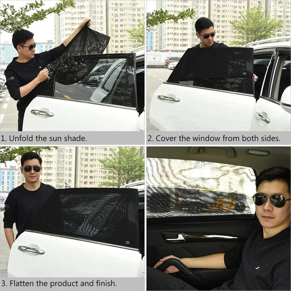Car Window Shade Mesh 2 Car Sun Shade UV Protector