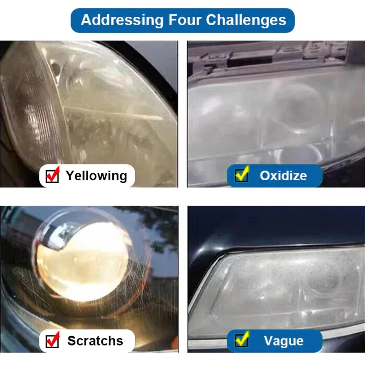 Car Headlight Restoration Polishing Kits Premium Quality Replacement Accessory