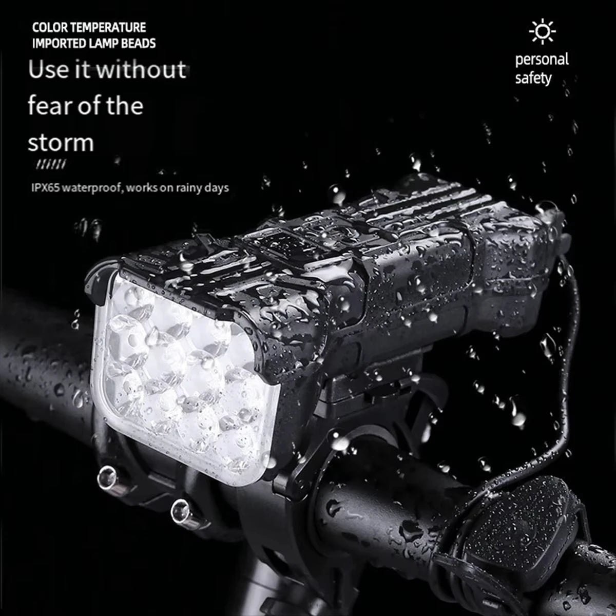Bicycle Front Rear Light 1800mAh Premium Quality Replacement Accessory