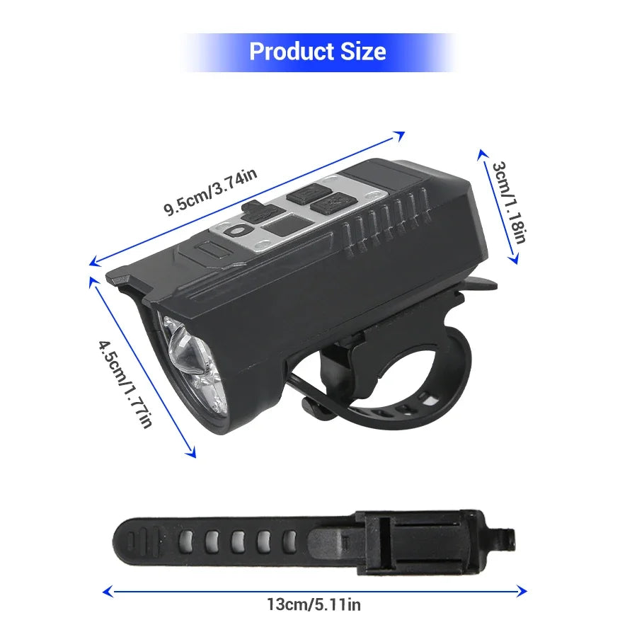 9 LED Bicycle Headlight USB Premium Quality Replacement Accessory