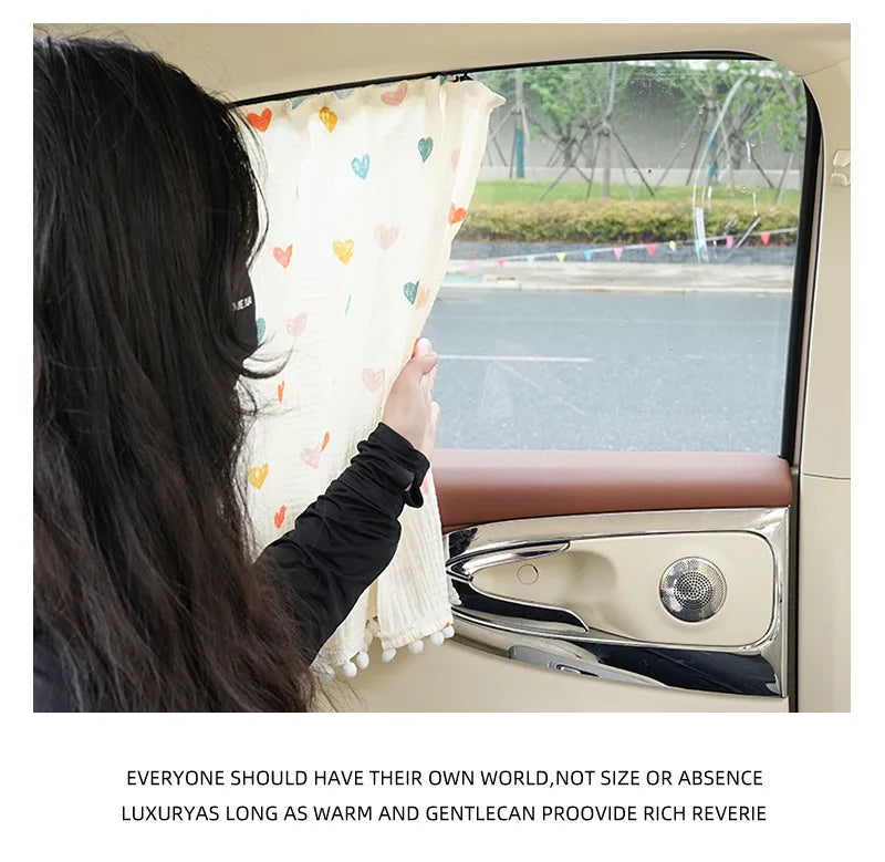 Cartoon Car Curtains Sunshade Side Car Sun Shade UV Protector