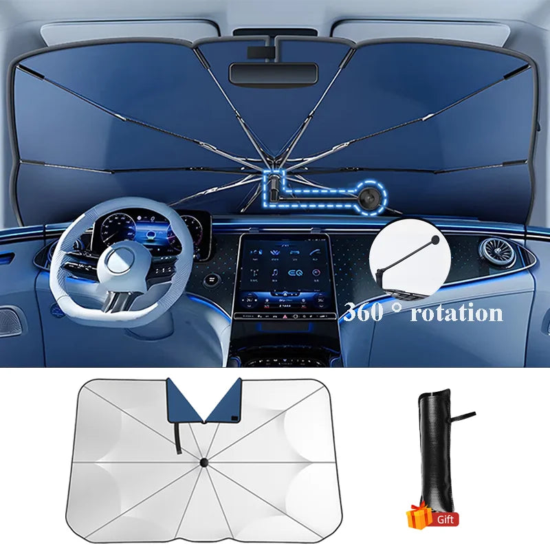 Car Sunshade Windshield Umbrella with Car Sun Shade UV Protector