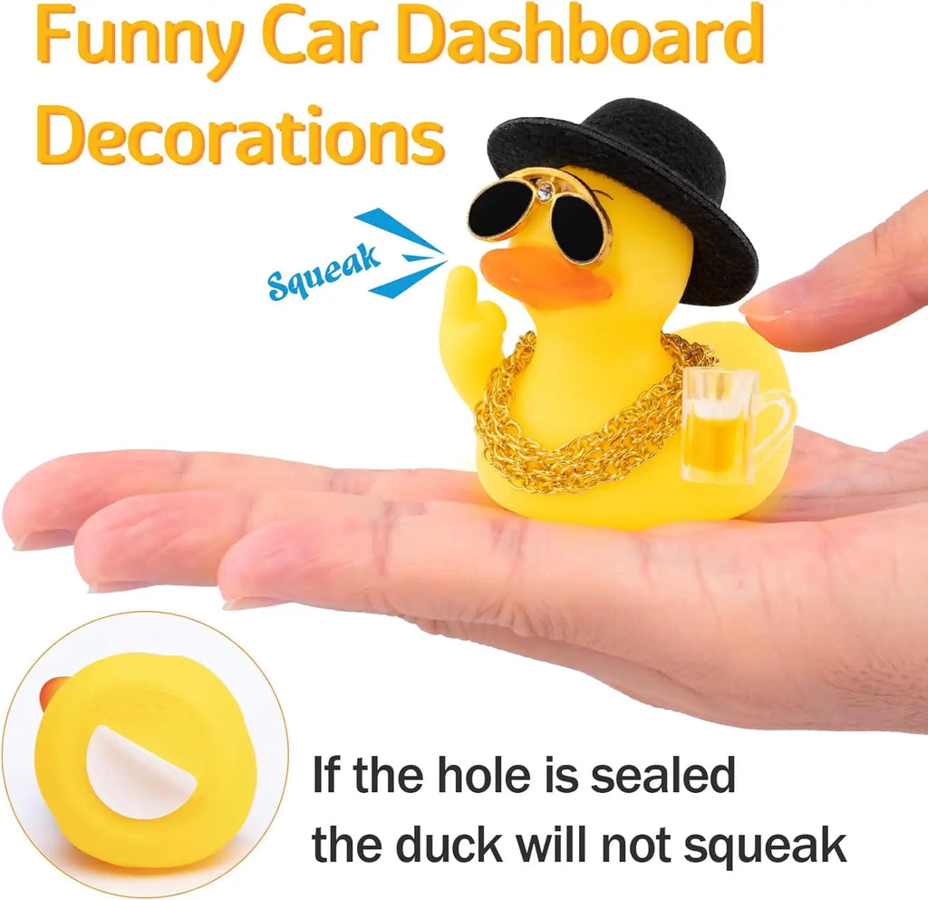 Rubber Middle Finger Duck Car Car Dashboard Ornament Decoration