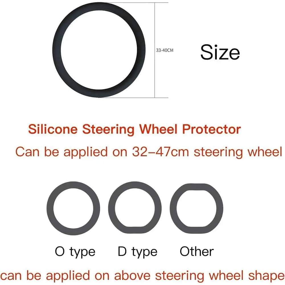 Black Steering Wheel Cover Anti-Slip Steering Wheel Cover Anti-Slip Comfort