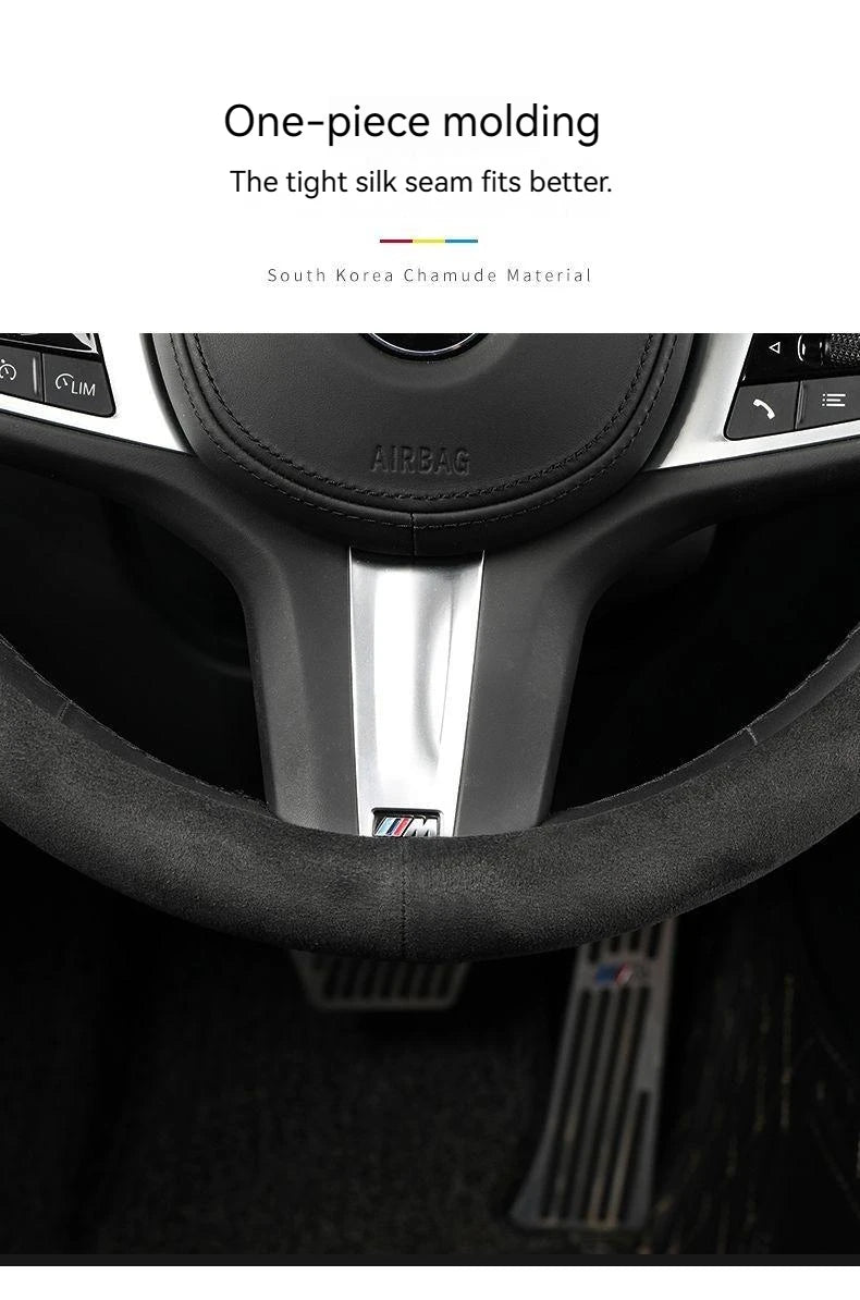 Suede Steering Wheel Cover for Steering Wheel Cover Anti-Slip Comfort